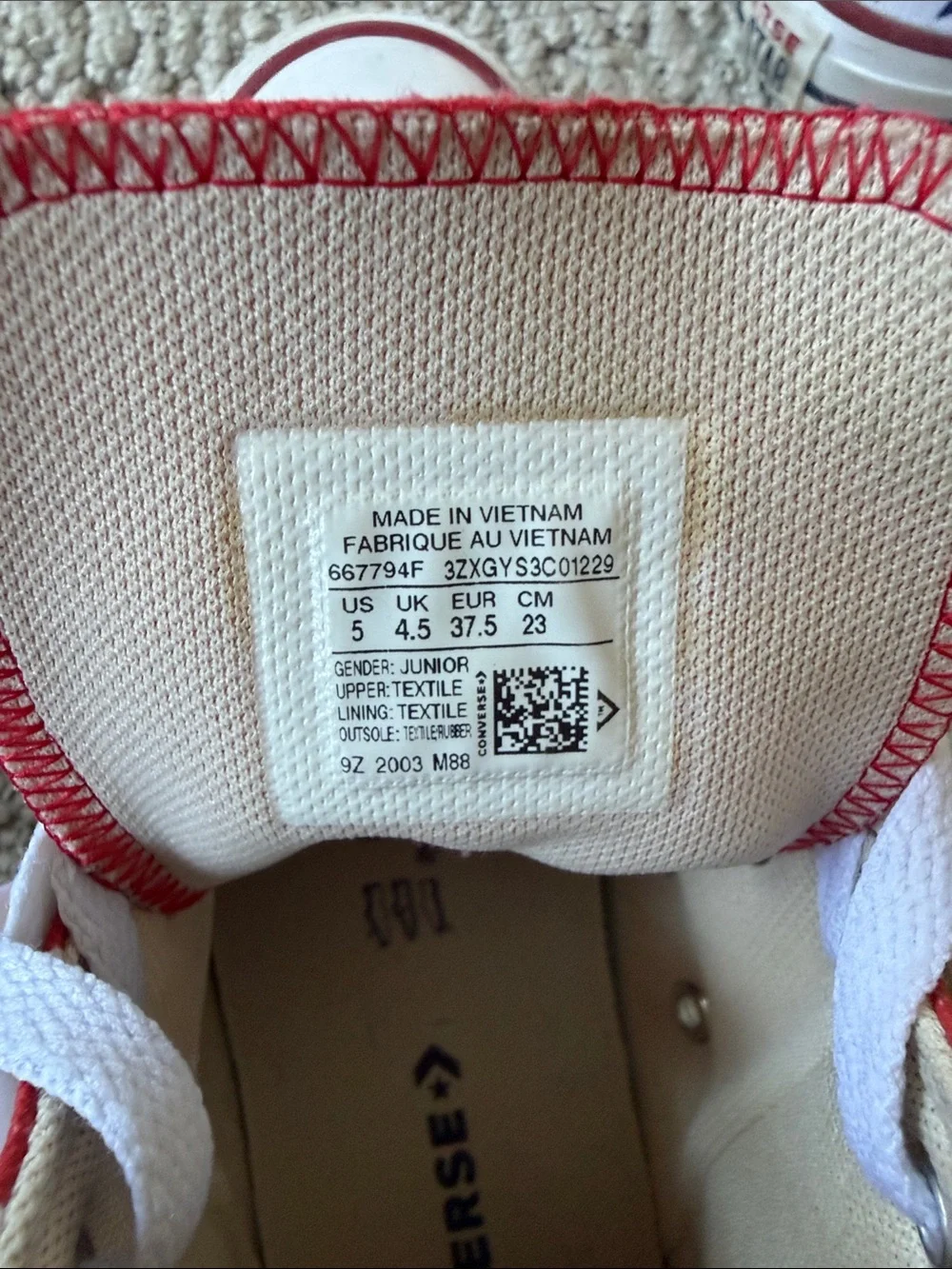 Converse Kids High Top Sneakers in Red, White & Blue American Flag Design